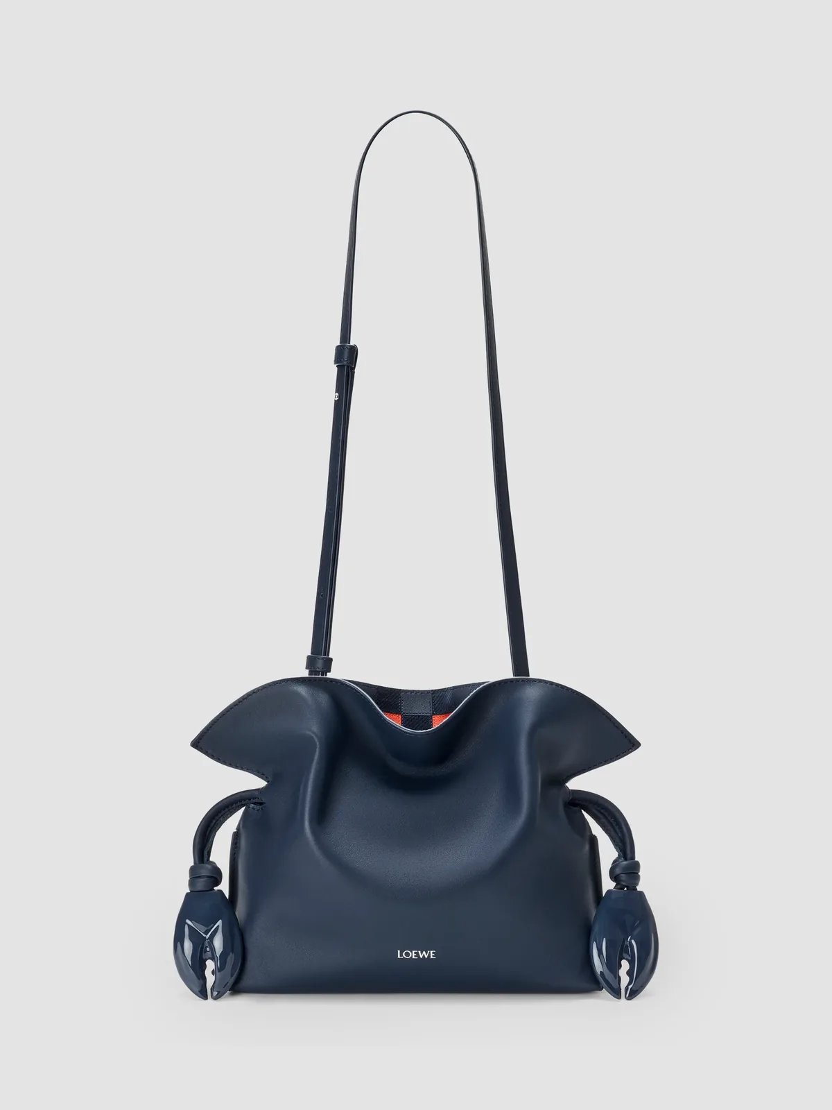 LOEWE x Cosima Von Bonin Flamenco Mini Check-Intarsia & Leather Clutch for Sale