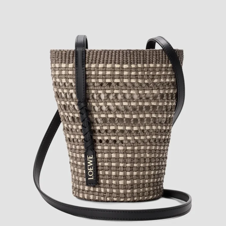 LOEWE x Paula's Ibiza Braided Raffia Bucket Bag for Sale