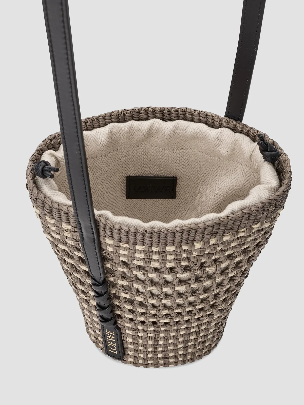 LOEWE x Paula's Ibiza Braided Raffia Bucket Bag for Sale