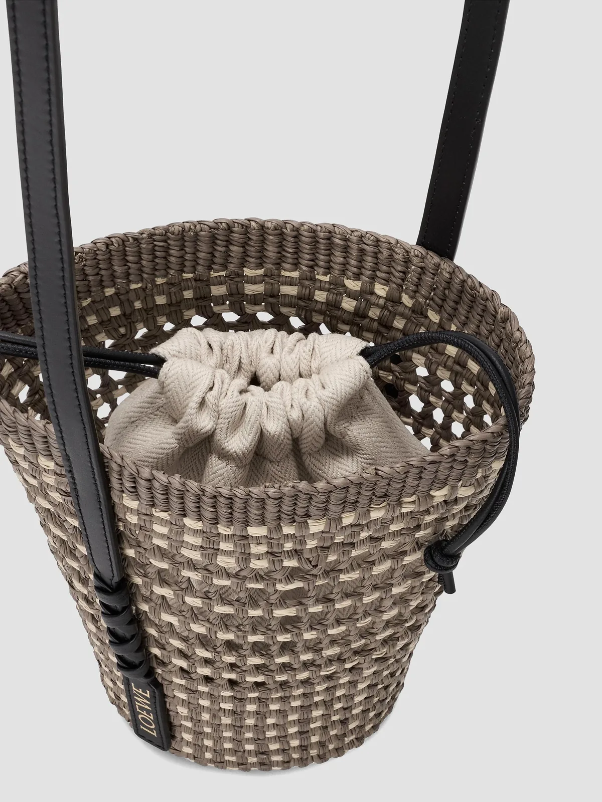 LOEWE x Paula's Ibiza Braided Raffia Bucket Bag for Sale