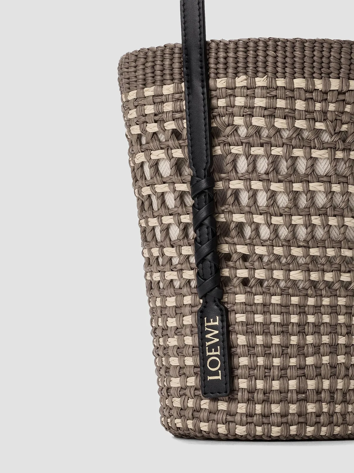 LOEWE x Paula's Ibiza Braided Raffia Bucket Bag for Sale