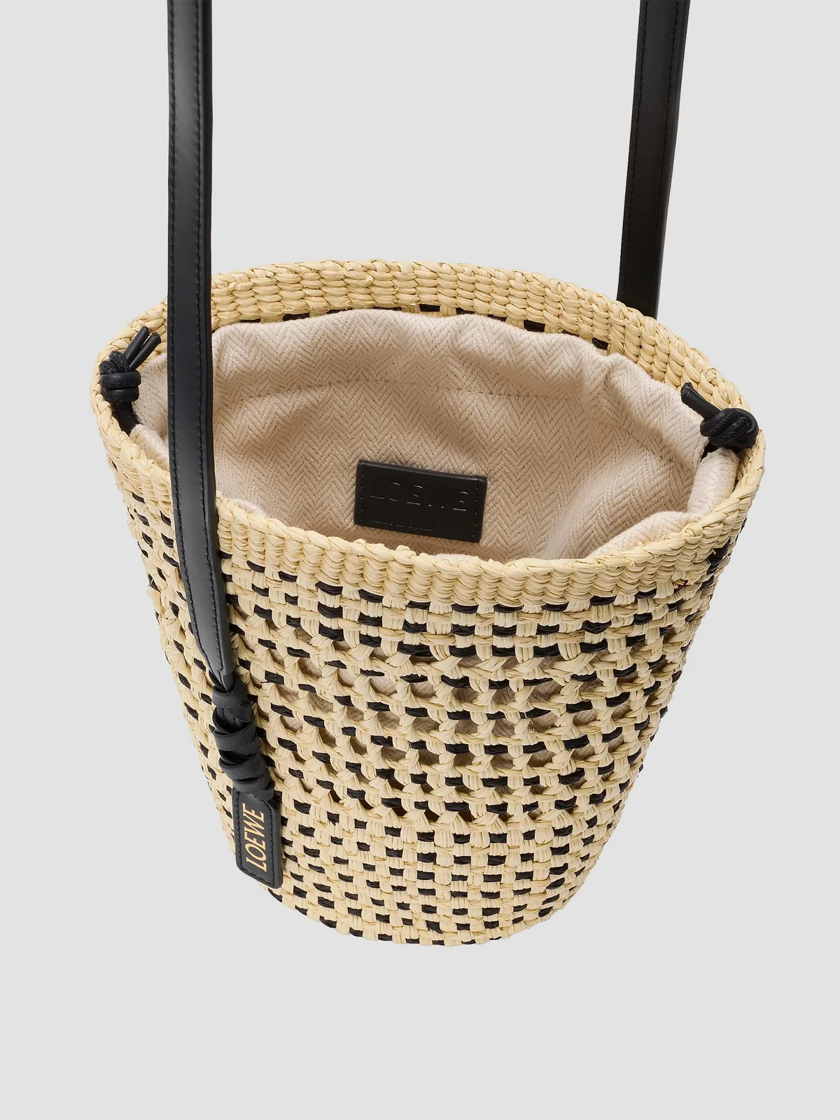 LOEWE x Paula's Ibiza Braided Raffia Bucket Bag for Sale