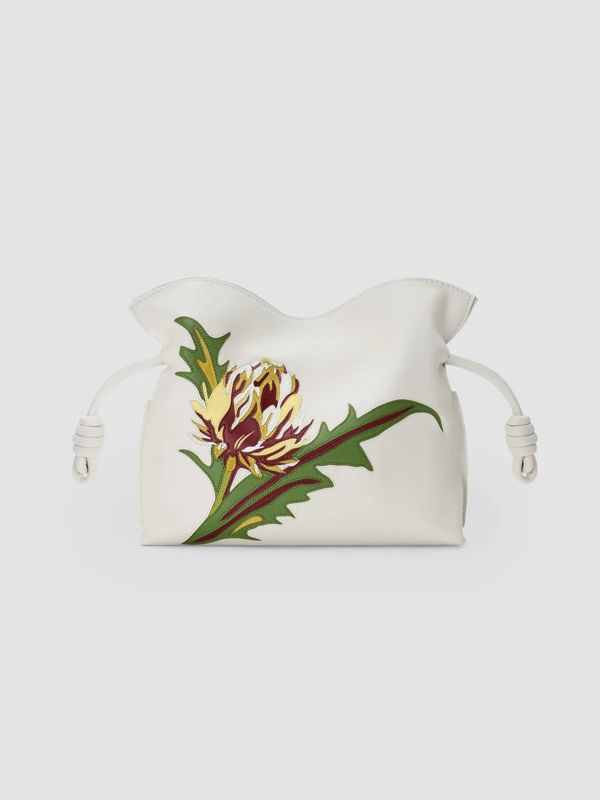 LOEWE x Paula's Ibiza Flamenco Mini Intarsia Leather Clutch for Sale