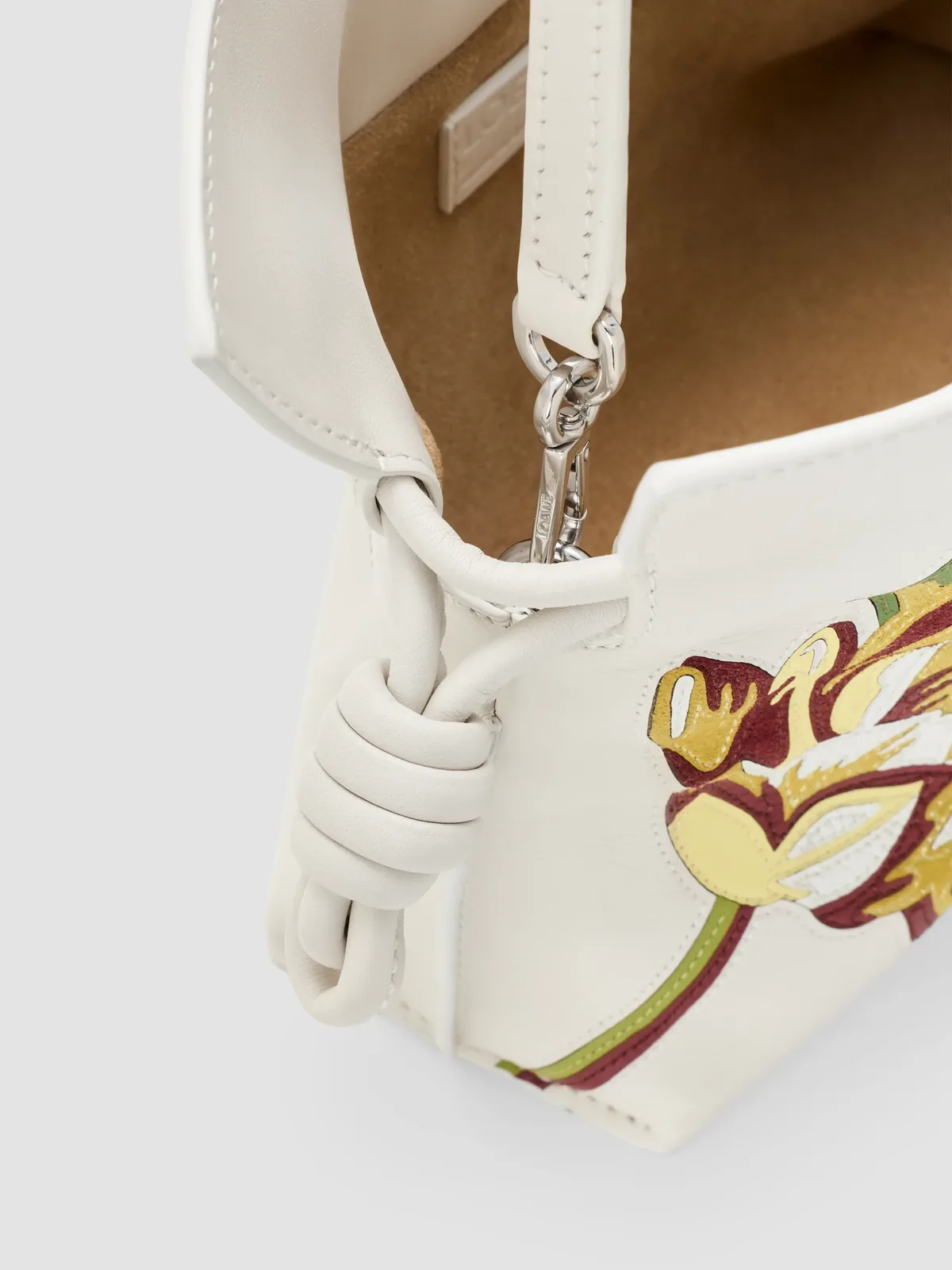 LOEWE x Paula's Ibiza Flamenco Mini Intarsia Leather Clutch for Sale