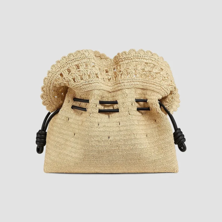 LOEWE x Paula's Ibiza Flamenco Raffia Clutch for Sale