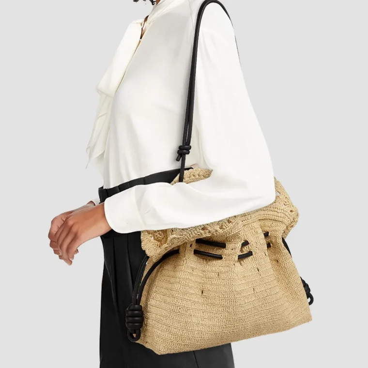 LOEWE x Paula's Ibiza Flamenco Raffia Clutch for Sale — alternate view