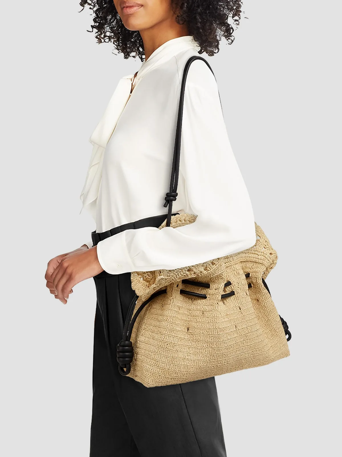 LOEWE x Paula's Ibiza Flamenco Raffia Clutch for Sale
