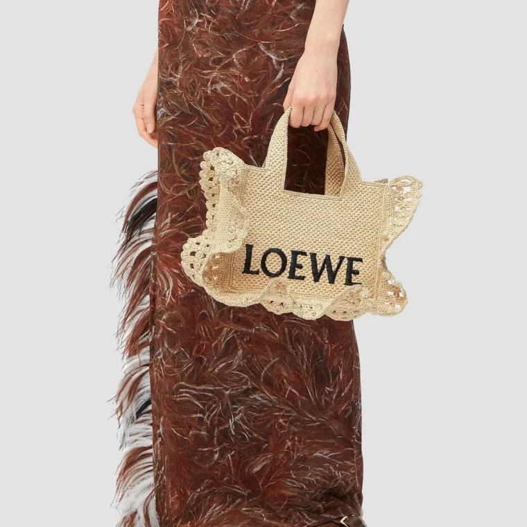LOEWE x Paula's Ibiza Font Raffia Tote Bag for Sale — alternate view