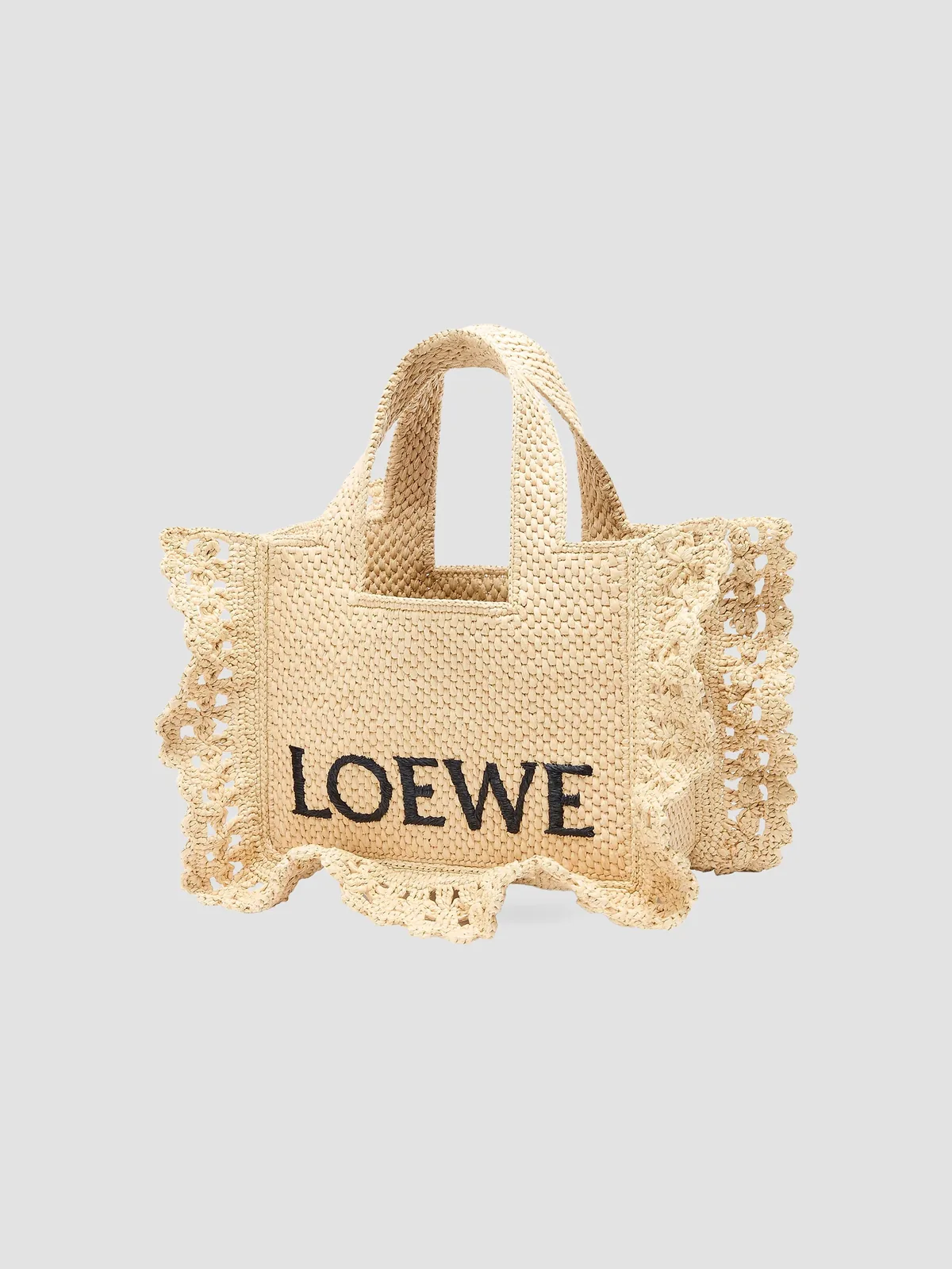 LOEWE x Paula's Ibiza Font Raffia Tote Bag for Sale