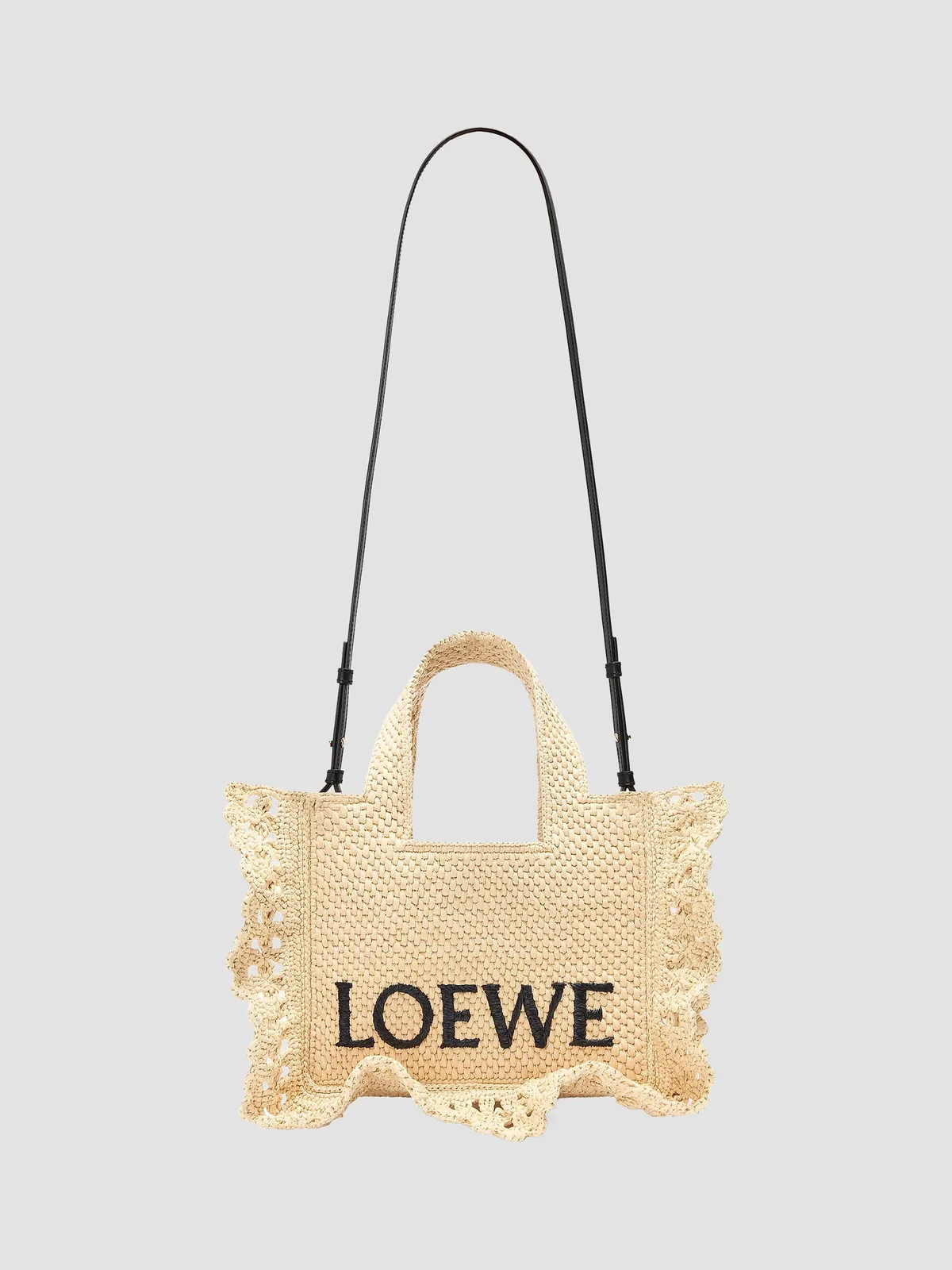 LOEWE x Paula's Ibiza Font Raffia Tote Bag for Sale