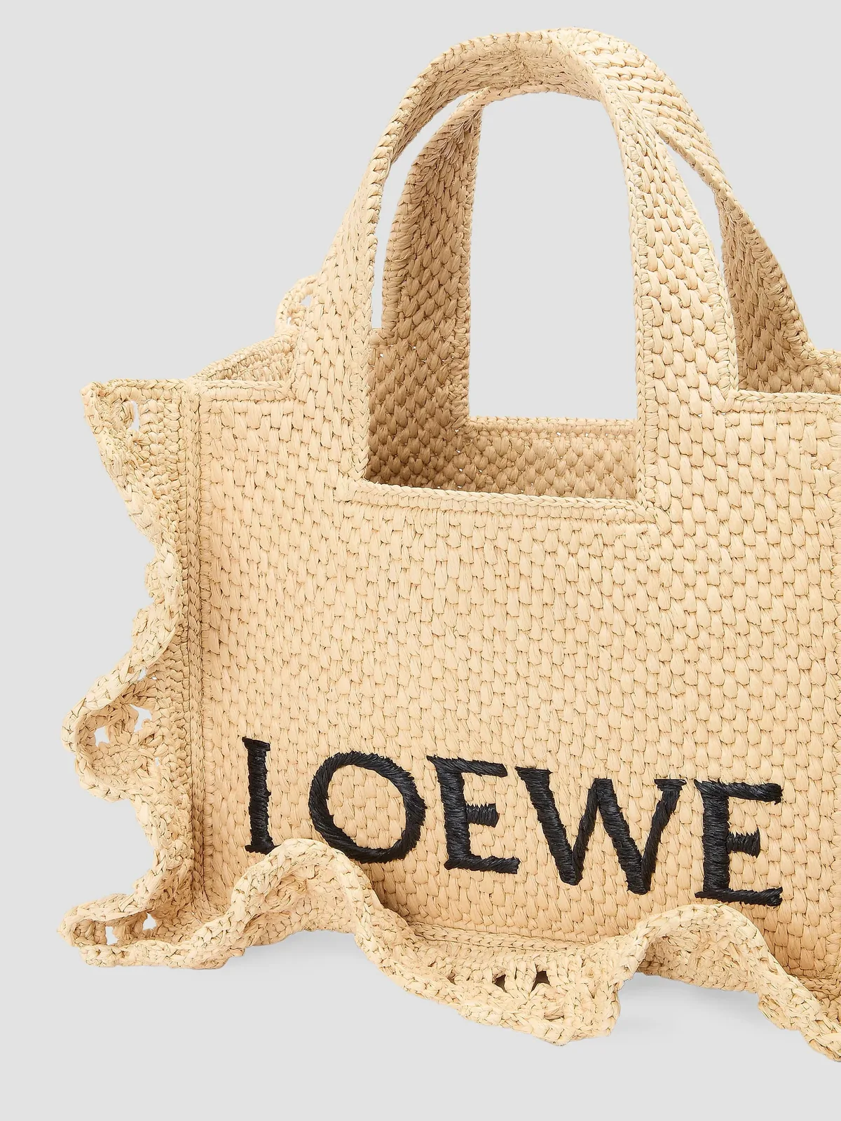 LOEWE x Paula's Ibiza Font Raffia Tote Bag for Sale