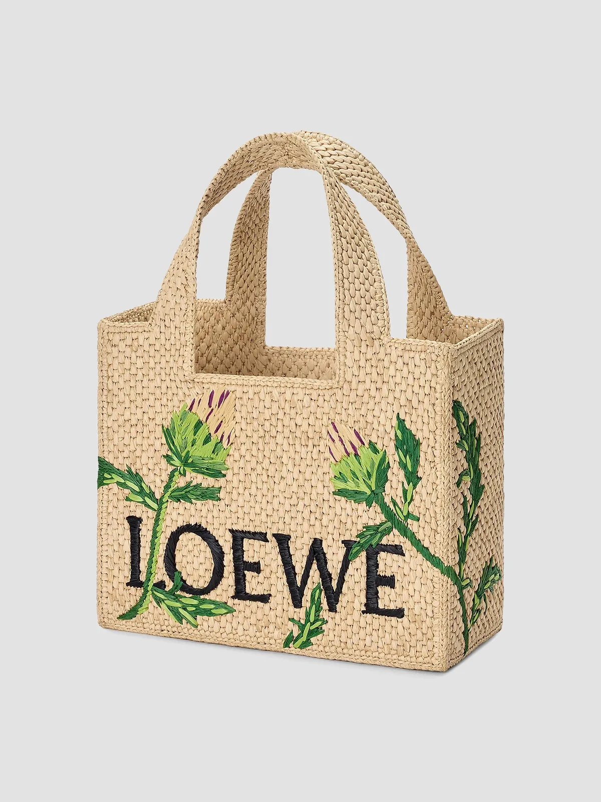LOEWE x Paula's Ibiza Font Small Logo Raffia Tote Bag for Sale