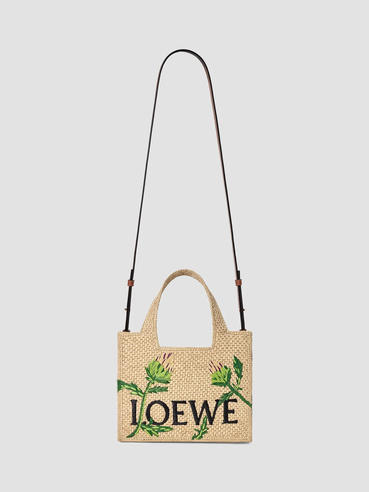 LOEWE x Paula's Ibiza Font Small Logo Raffia Tote Bag for Sale