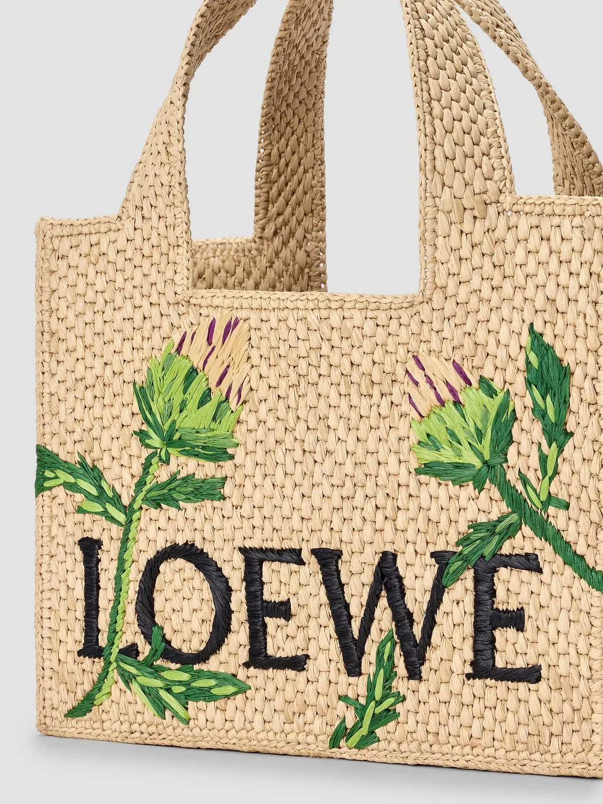 LOEWE x Paula's Ibiza Font Small Logo Raffia Tote Bag for Sale