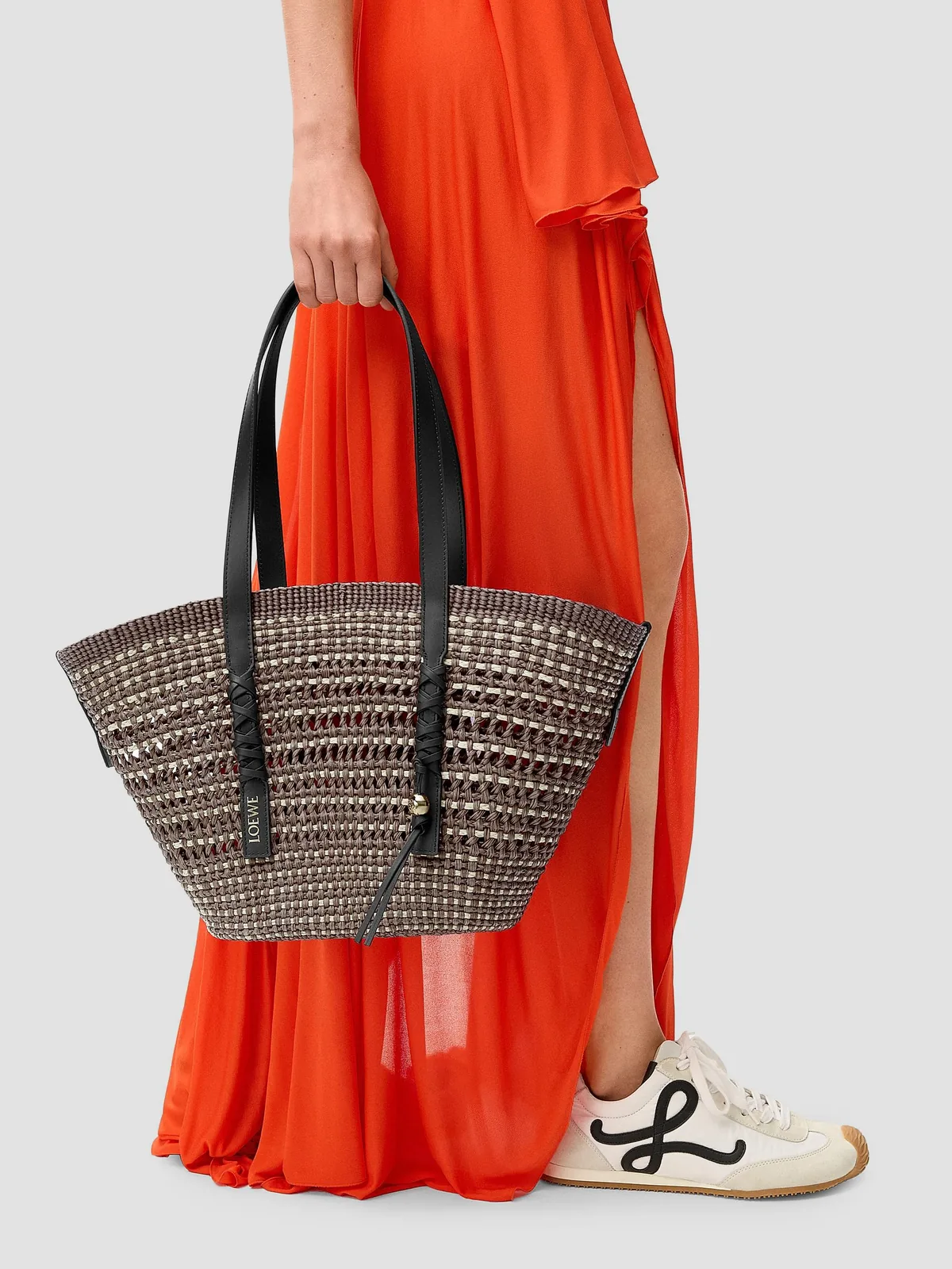 LOEWE x Paula's Ibiza Medium Braided Raffia Basket Bag for Sale