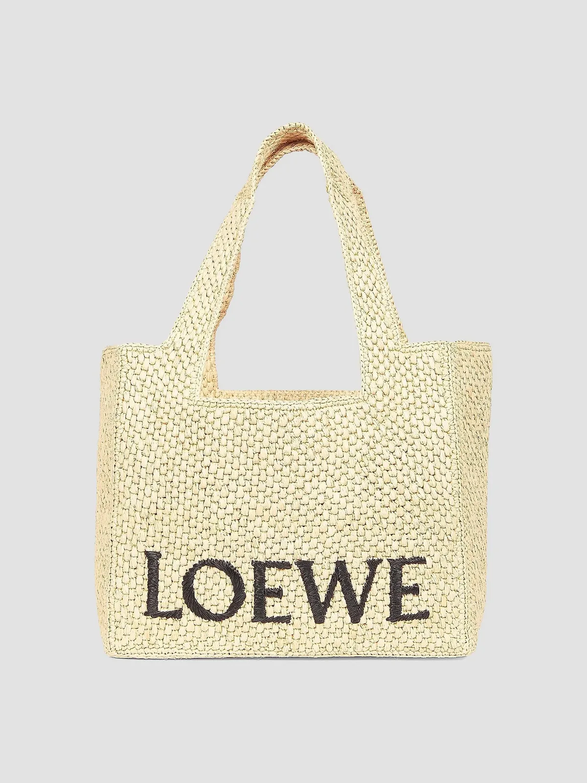 LOEWE x Paula's Ibiza Medium Raffia Logo Tote Bag for Sale - Natural