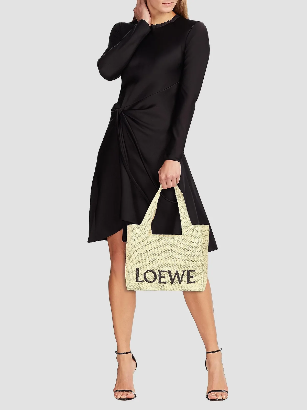 LOEWE x Paula's Ibiza Medium Raffia Logo Tote Bag for Sale