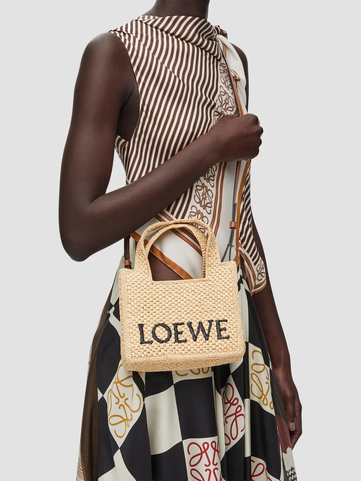 LOEWE x Paula's Ibiza Mini Raffia Tote Bag for Sale