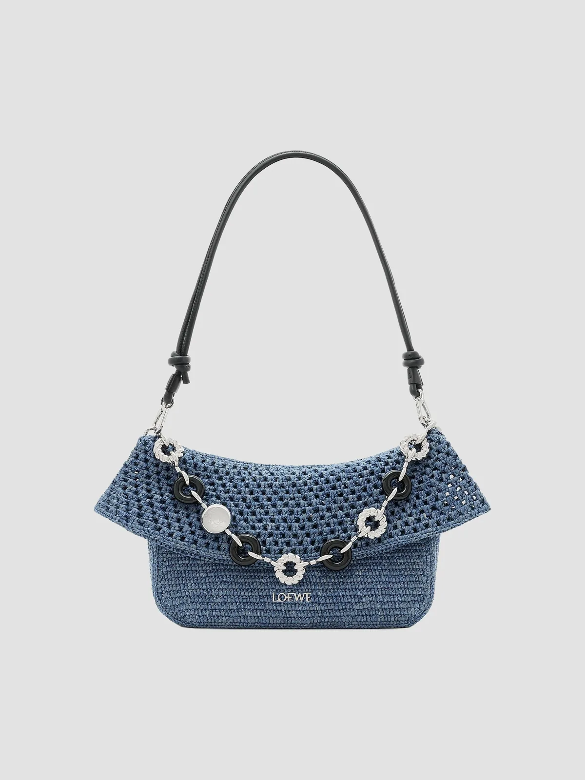 LOEWE x Paula's Ibiza Ola Medium Crochet Shoulder Bag for Sale