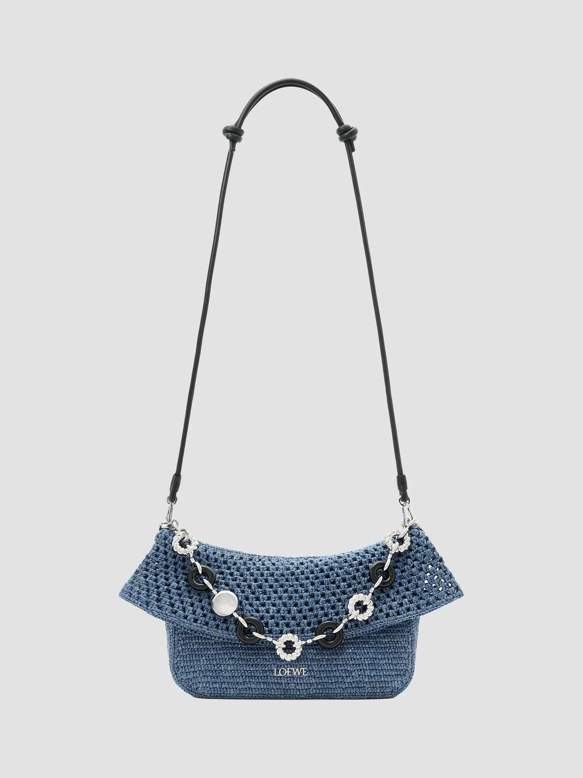 LOEWE x Paula's Ibiza Ola Medium Crochet Shoulder Bag for Sale