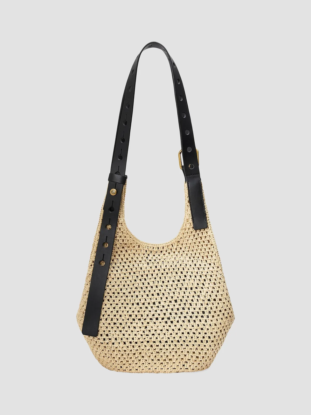 LOEWE x Paula's Ibiza Small Punch Hole Raffia Hobo Bag for Sale