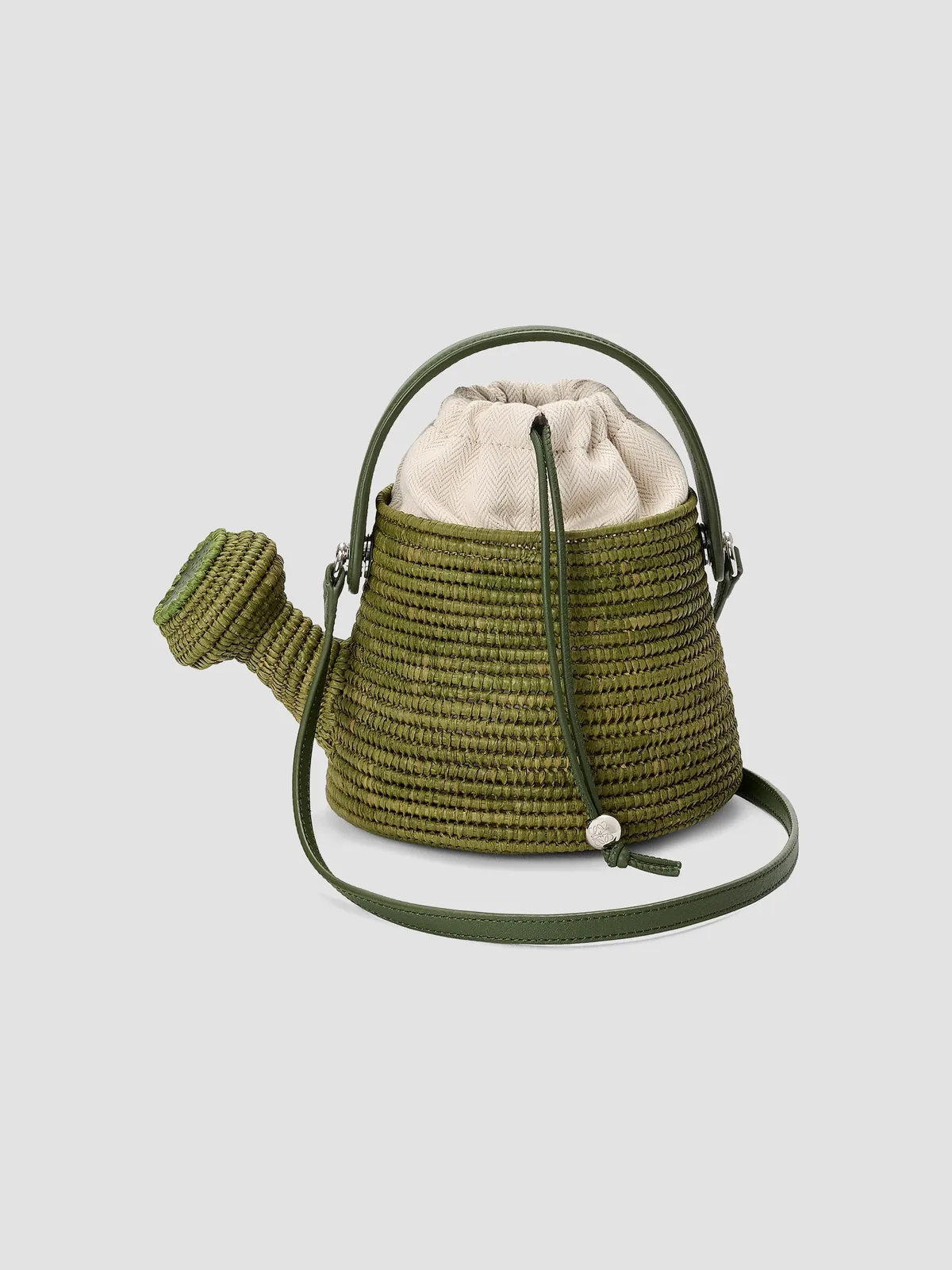 LOEWE x Paula's Ibiza Watering Can Raffia Bucket Bag for Sale - Green