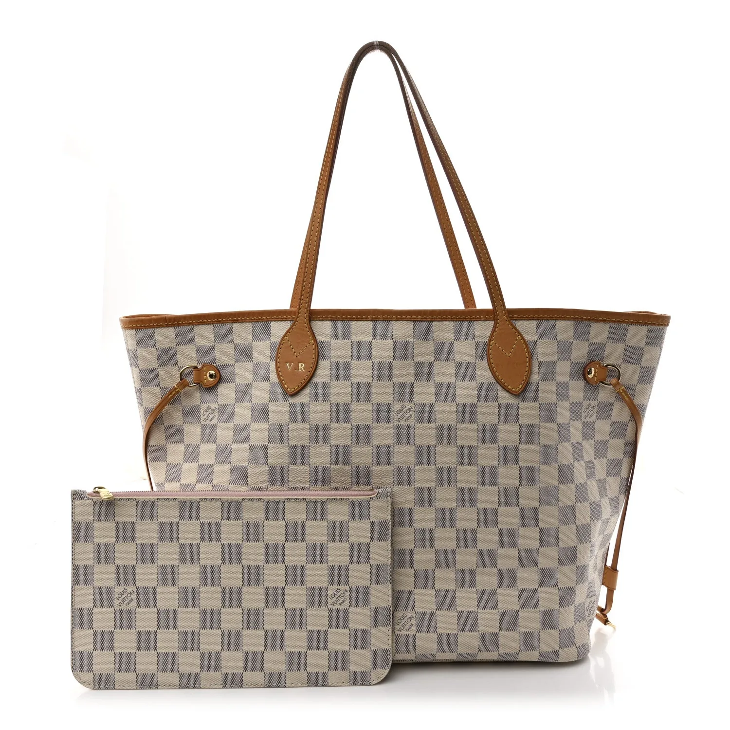 Louis Vuitton Damier Azur Neo Neverfull MM Rose Ballerine – Very Good 2016 – photo 3