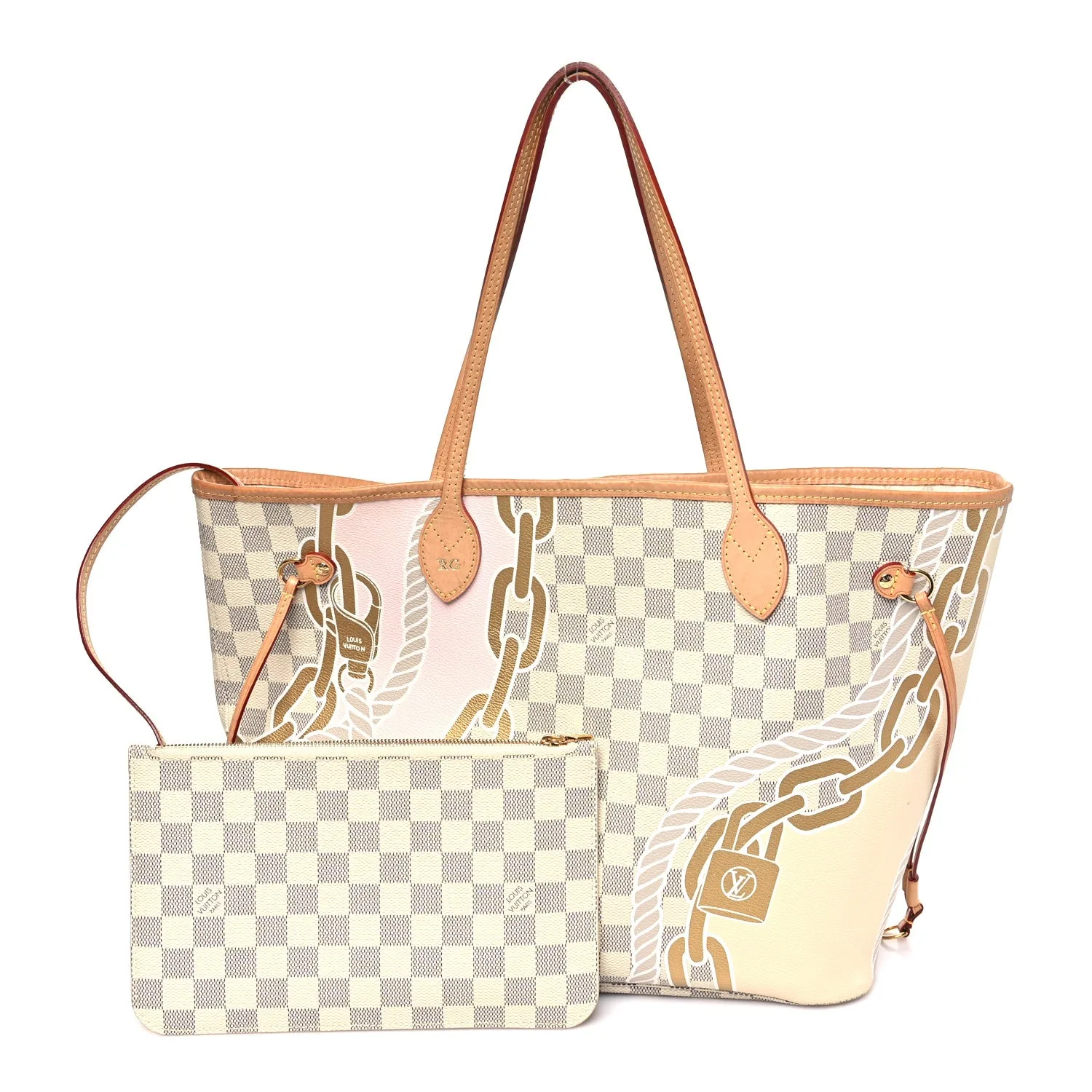Louis Vuitton Damier Azur Nautical Neverfull MM – Very Good – photo 3
