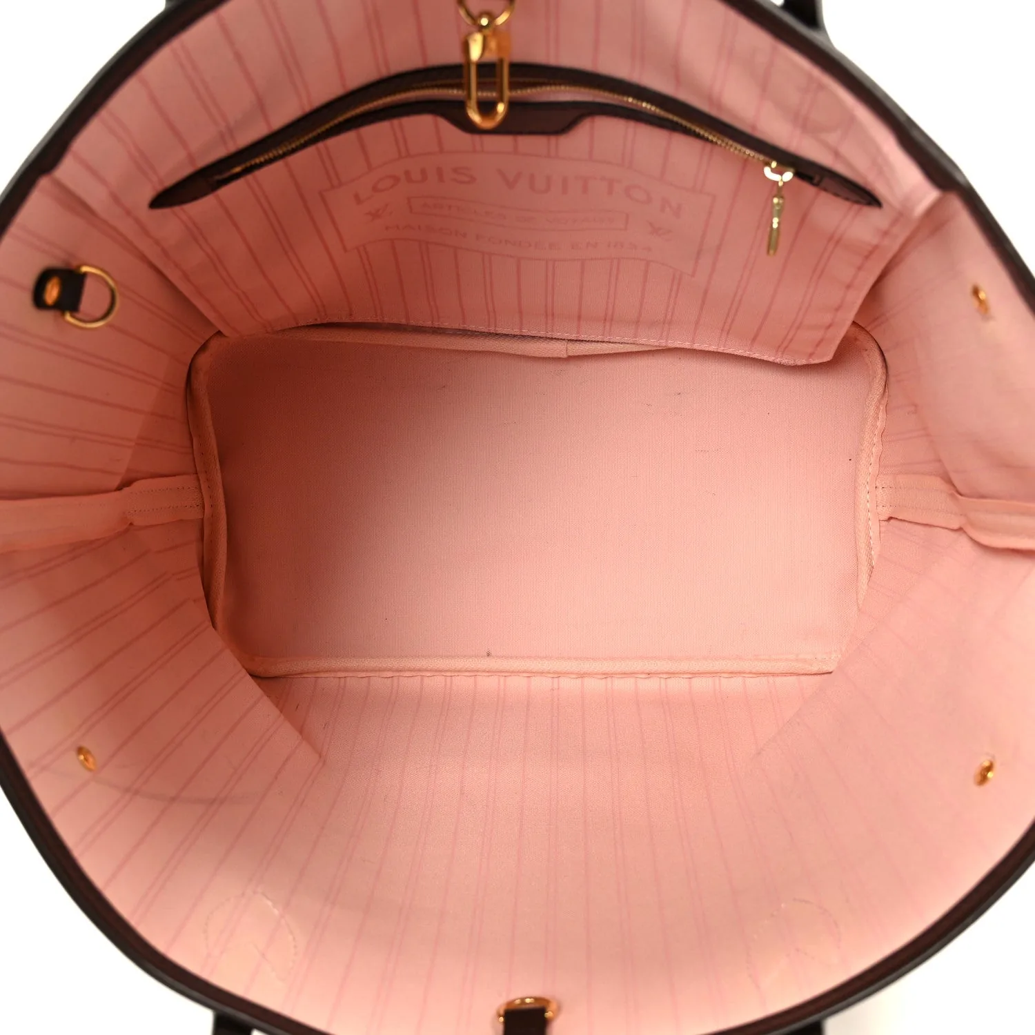 Louis Vuitton Damier Ebene Neo Neverfull MM Rose Ballerine – Very Good 2017 – photo 5