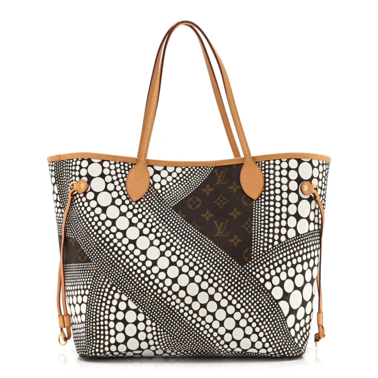 Louis Vuitton Monogram Kusama Waves Neverfull MM White for Sale