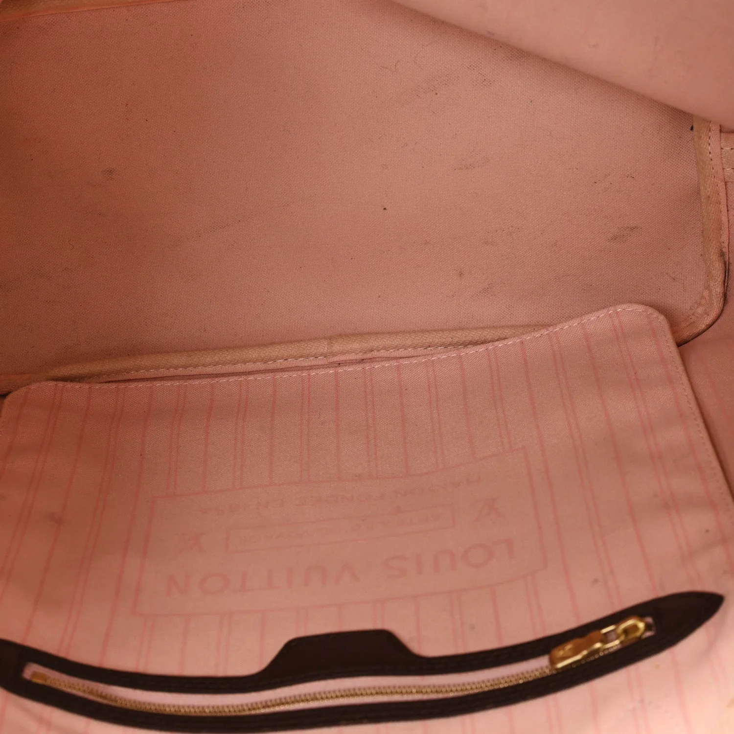 Louis Vuitton Damier Ebene Neo Neverfull MM Rose Ballerine – Very Good 2016 – photo 4