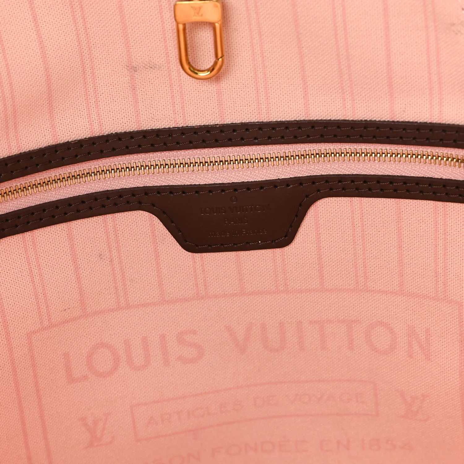 Louis Vuitton Damier Ebene Neo Neverfull MM Rose Ballerine – Very Good 2016 – photo 5