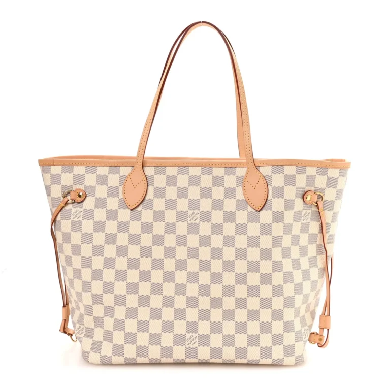 Louis Vuitton Damier Azur Neo Neverfull MM Rose Ballerine – Excellent for Sale