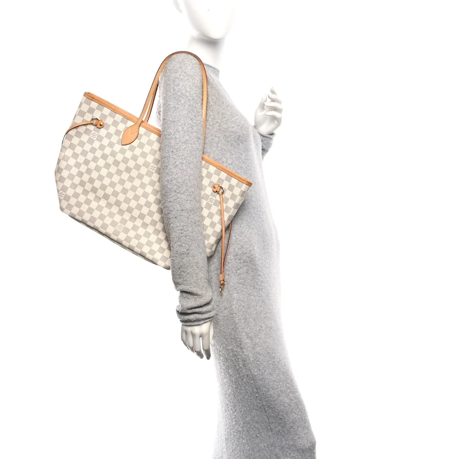 Louis Vuitton Damier Azur Neo Neverfull MM Rose Ballerine – Excellent – photo 2