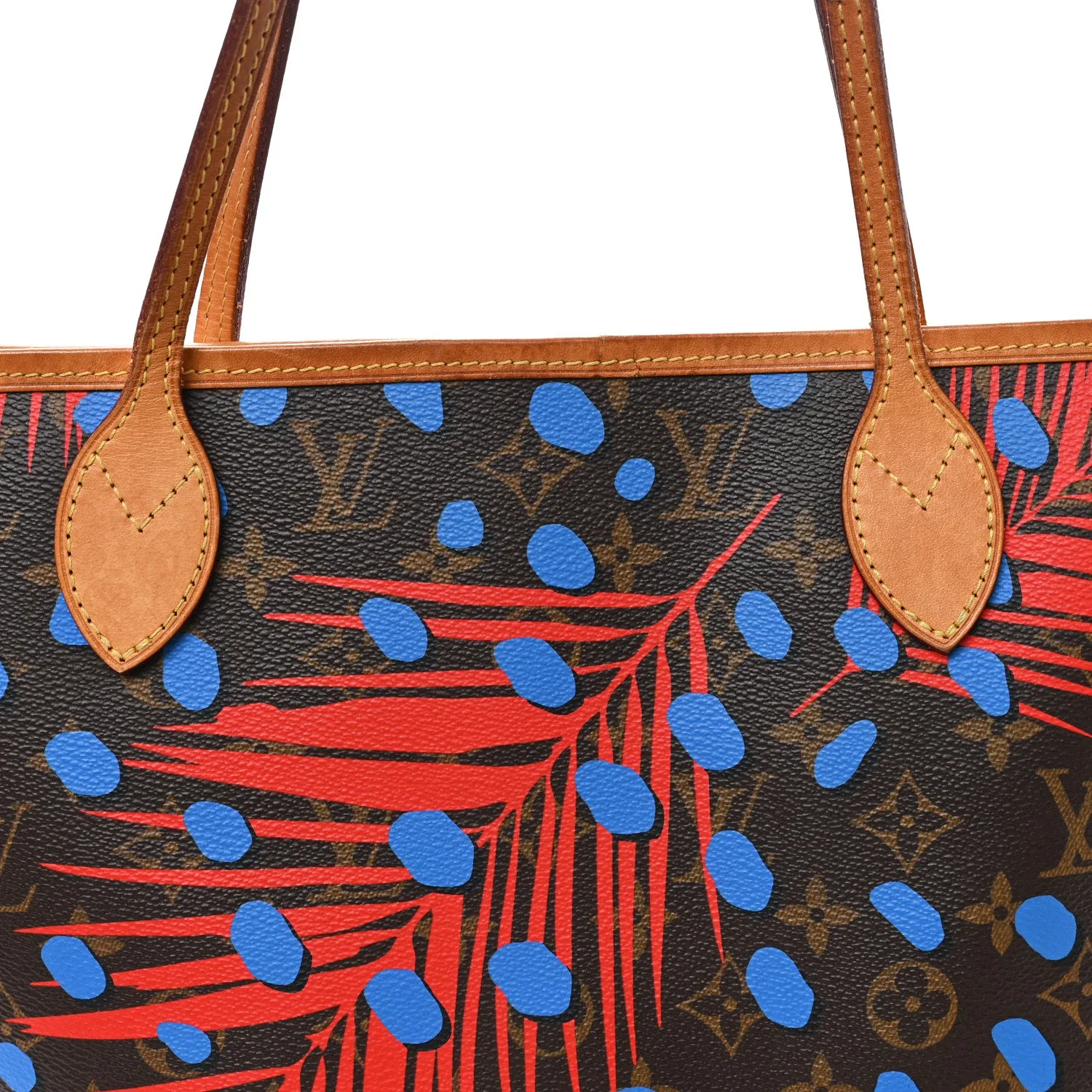 Louis Vuitton Monogram Jungle Dots Neo Neverfull MM Coquelicot Denim – photo 8