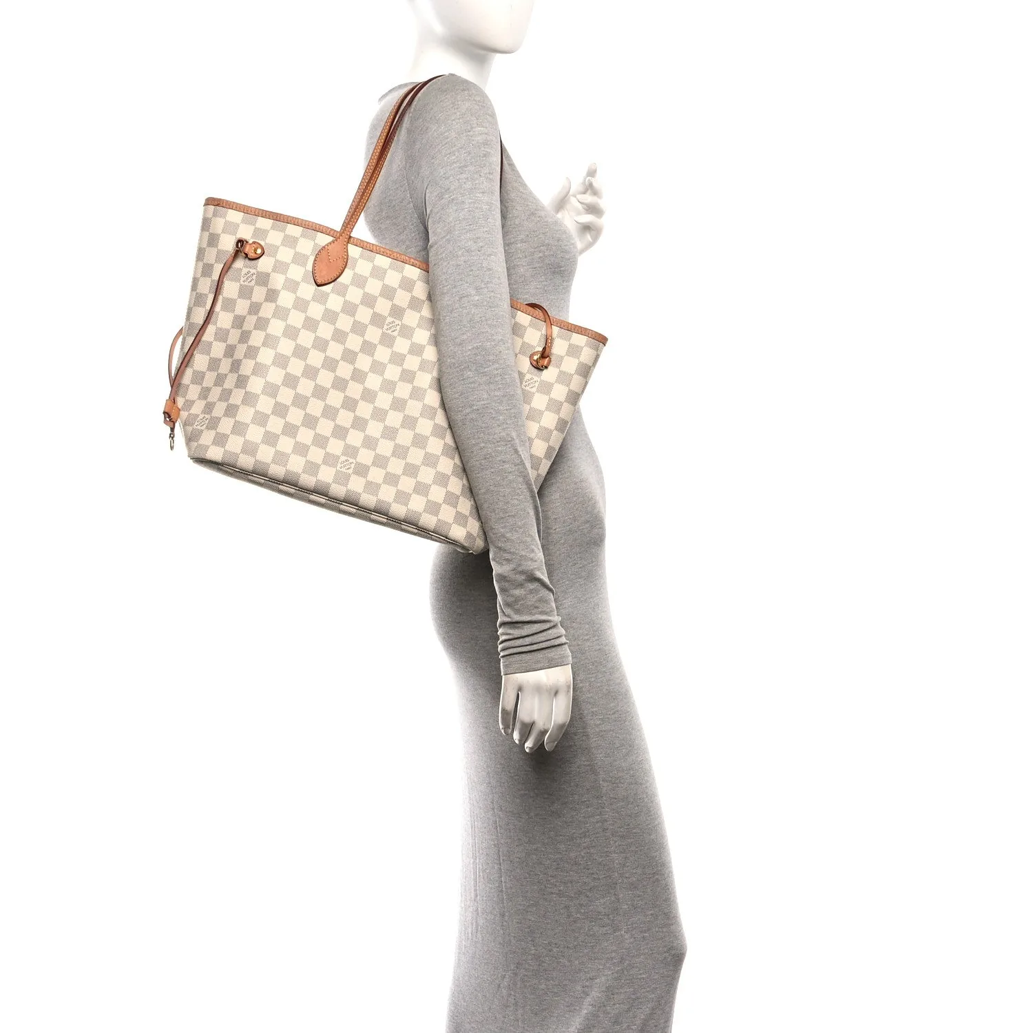 Louis Vuitton Damier Azur Neo Neverfull MM Rose Ballerine – Very Good 2019 – photo 2
