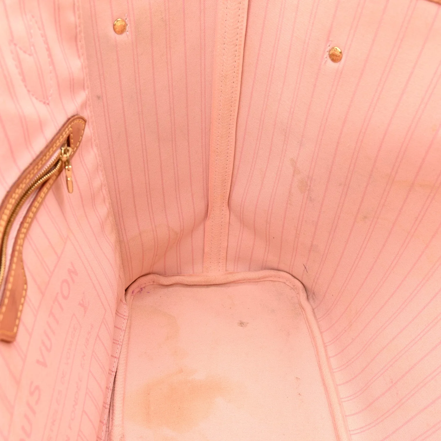 Louis Vuitton Damier Azur Neo Neverfull MM Rose Ballerine – Very Good 2019 – photo 13