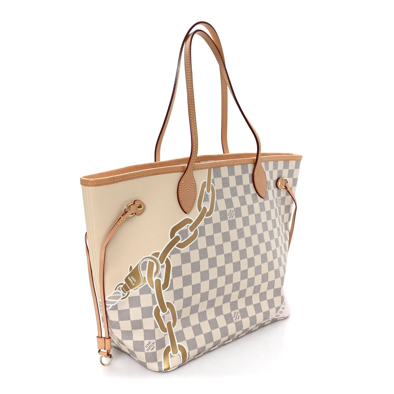 Louis Vuitton Damier Azur Nautical Neverfull MM – Very Good – photo 3