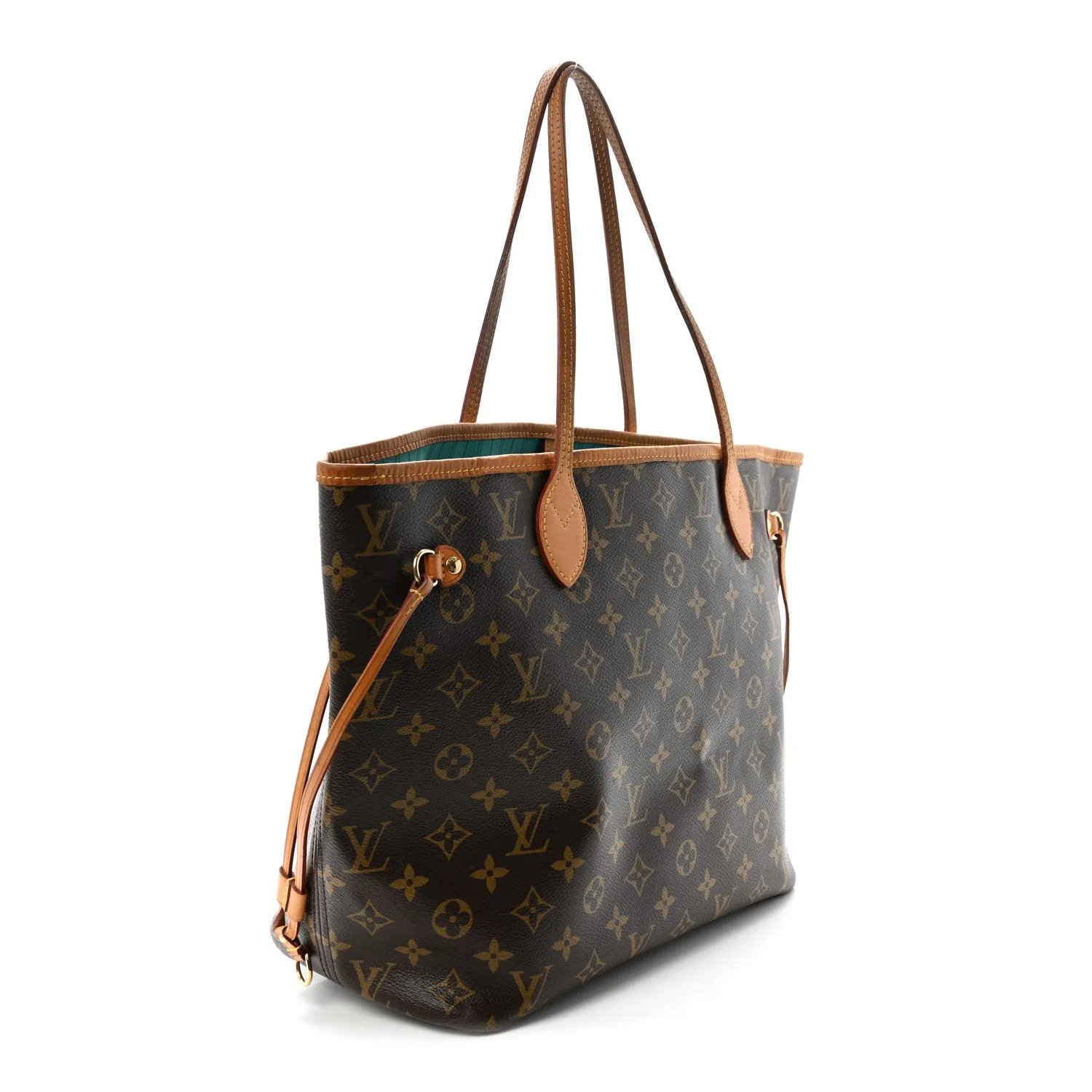 Louis Vuitton Monogram V Neverfull MM Turquoise – Very Good 2015 – photo 3