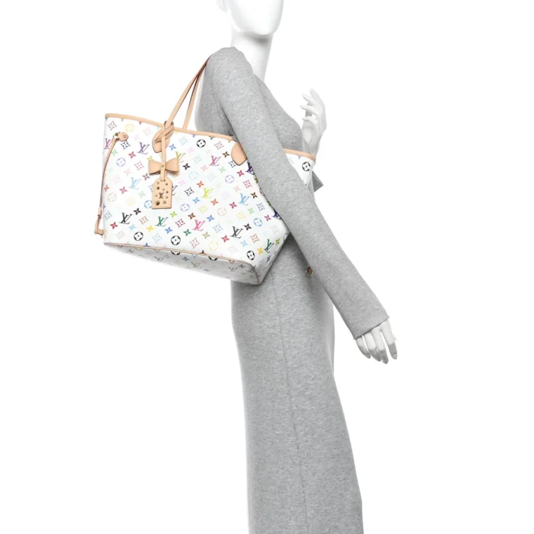 Louis Vuitton LV X TM Monogram Multicolor Neverfull MM White for Sale — alternate view