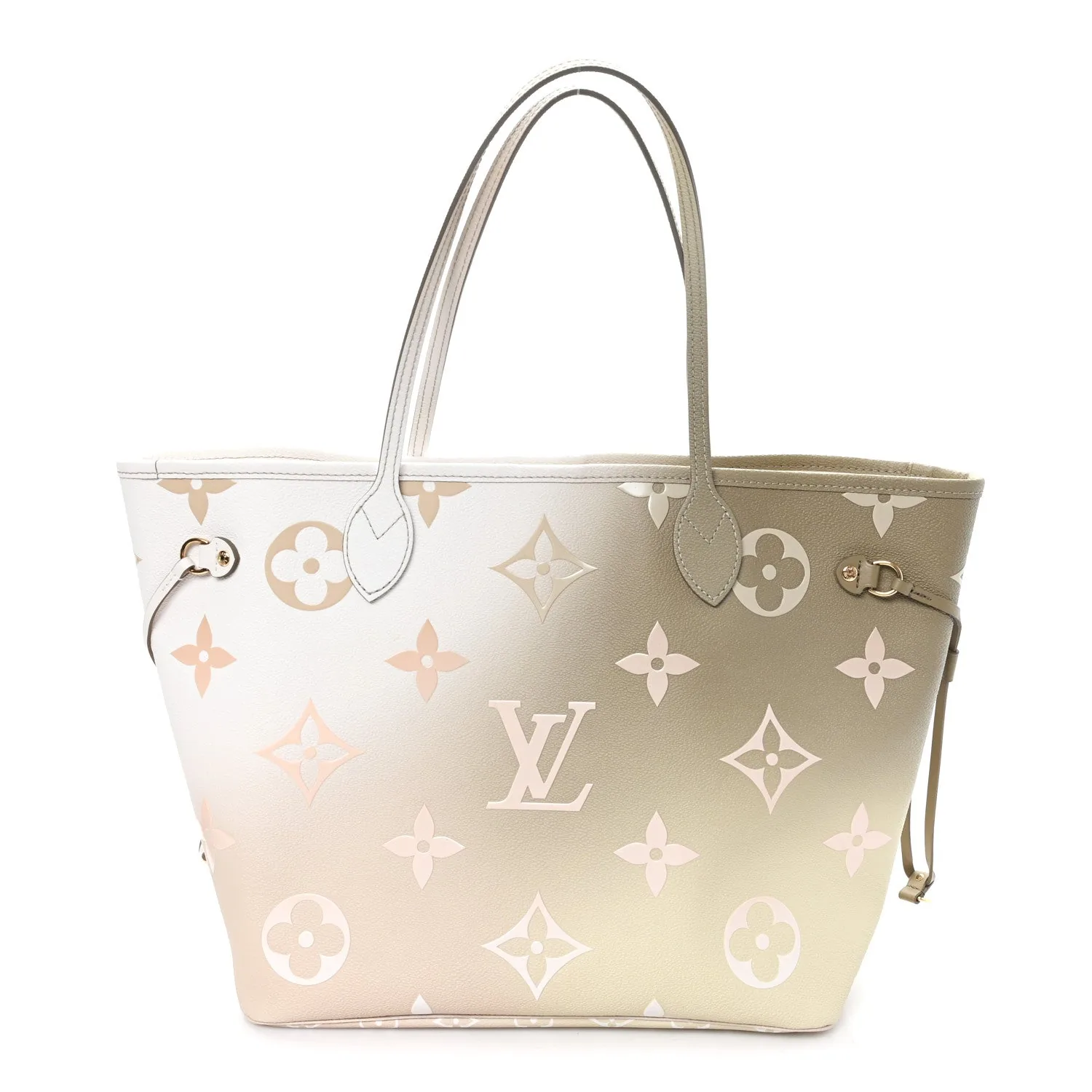 Louis Vuitton Monogram Giant Spring In The City Neverfull MM Sunset Kaki – Excellent