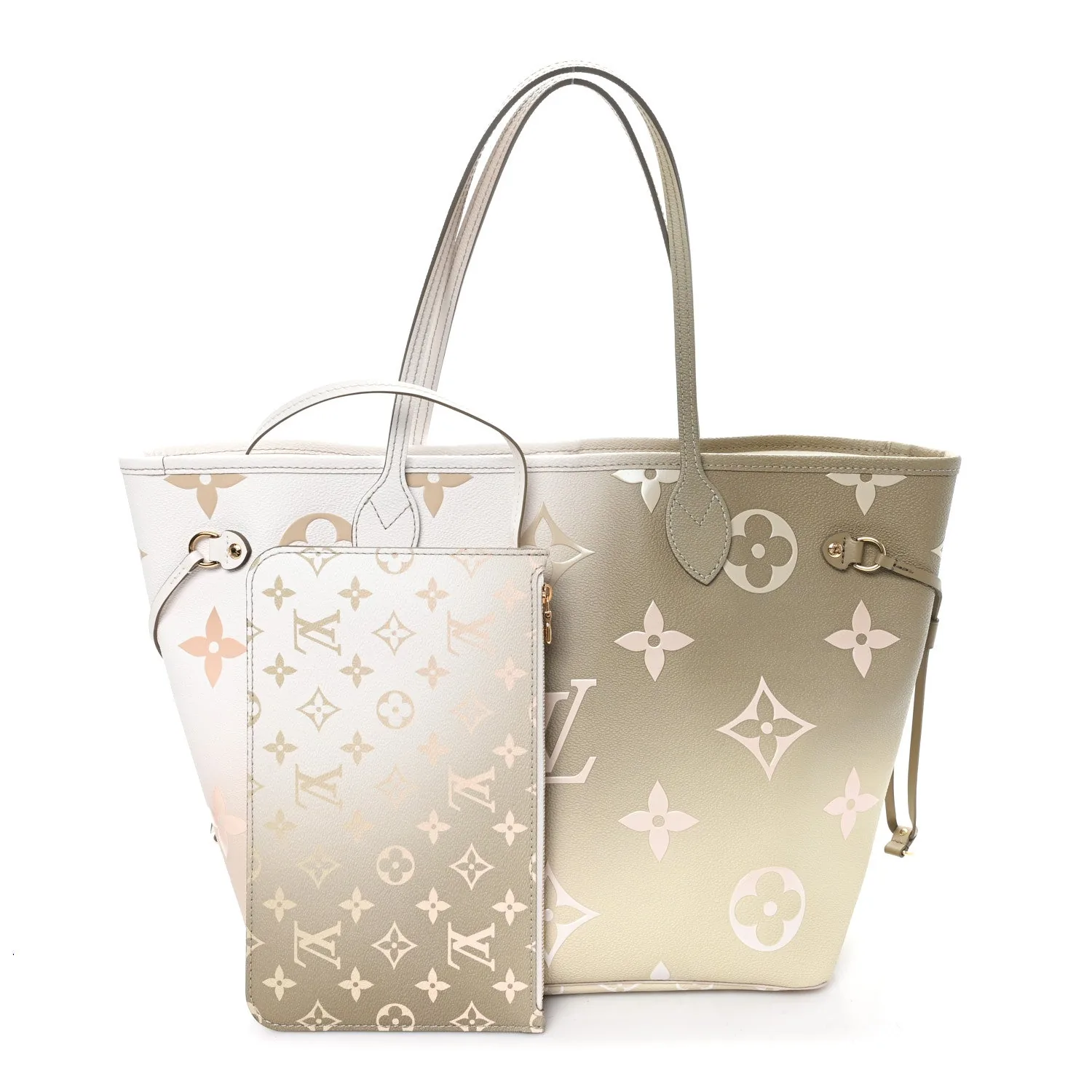 Louis Vuitton Monogram Giant Spring In The City Neverfull MM Sunset Kaki – Excellent – photo 3