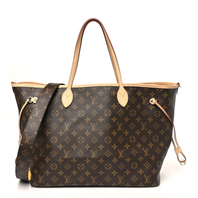 Louis Vuitton Monogram Stamped Inside Out NYC Neverfull Bandouliere GM Yellow for Sale