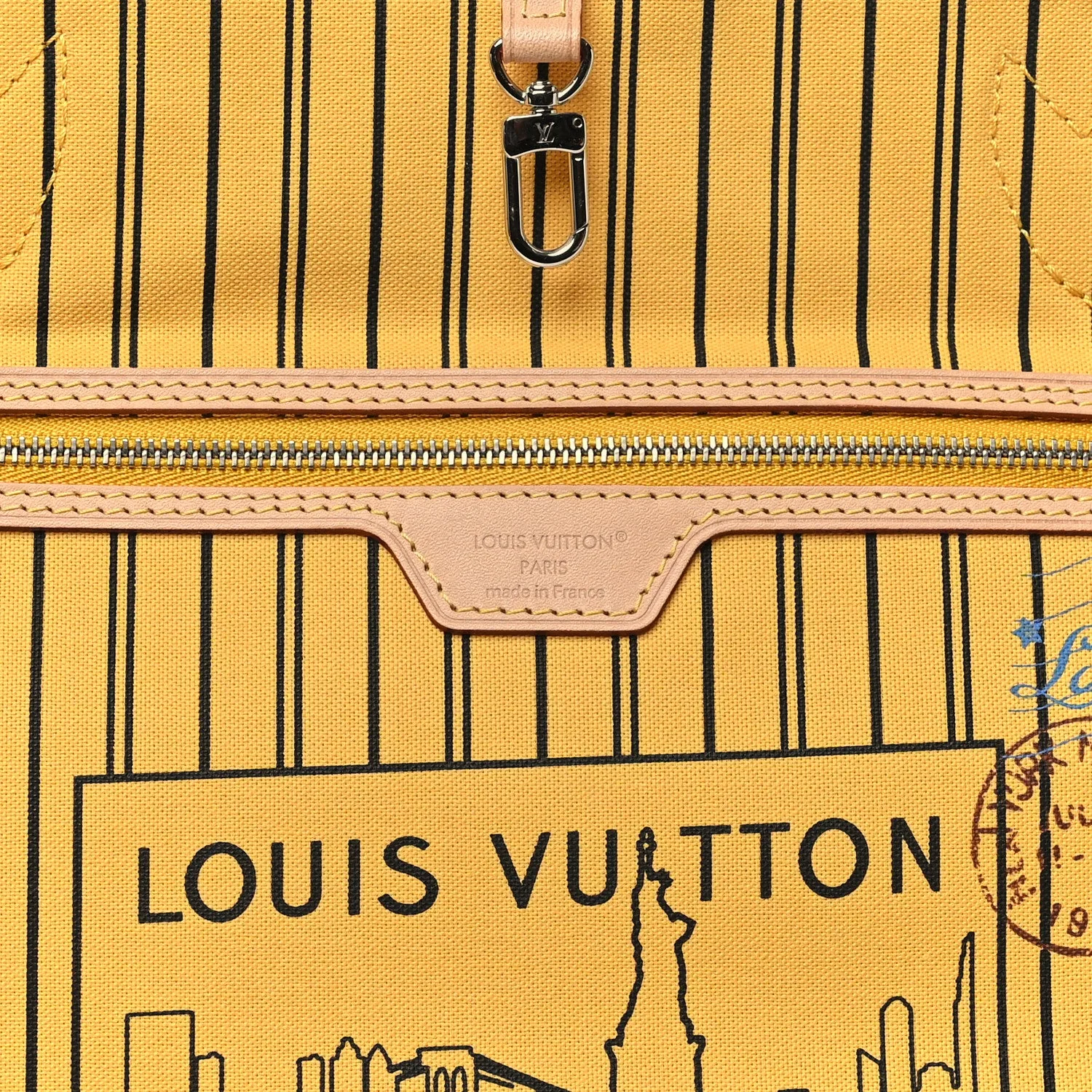 Louis Vuitton Monogram Stamped Inside Out NYC Neverfull Bandouliere GM Yellow – photo 9