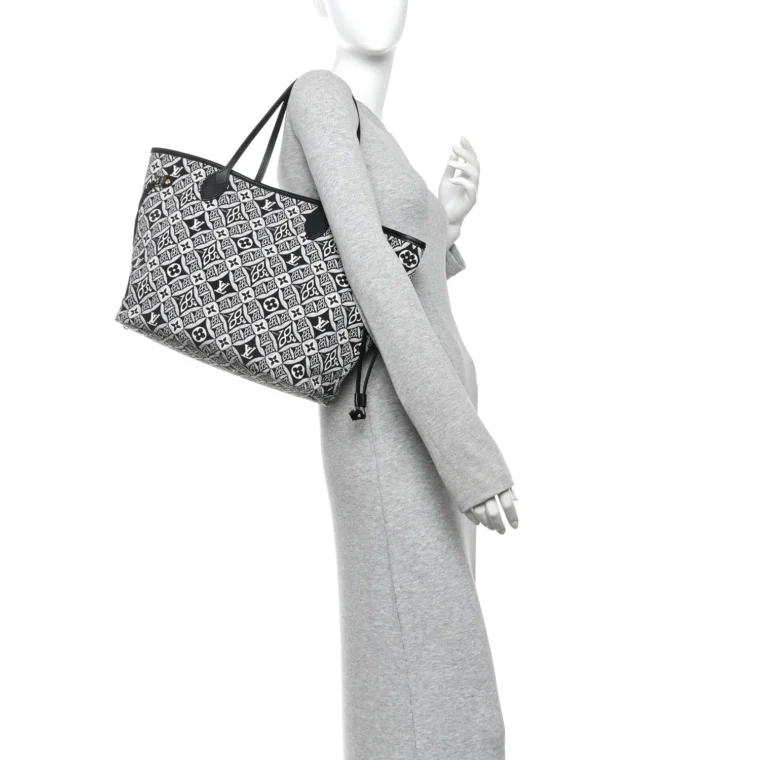 Louis Vuitton Jacquard Since 1854 Neverfull MM Grey for Sale — alternate view