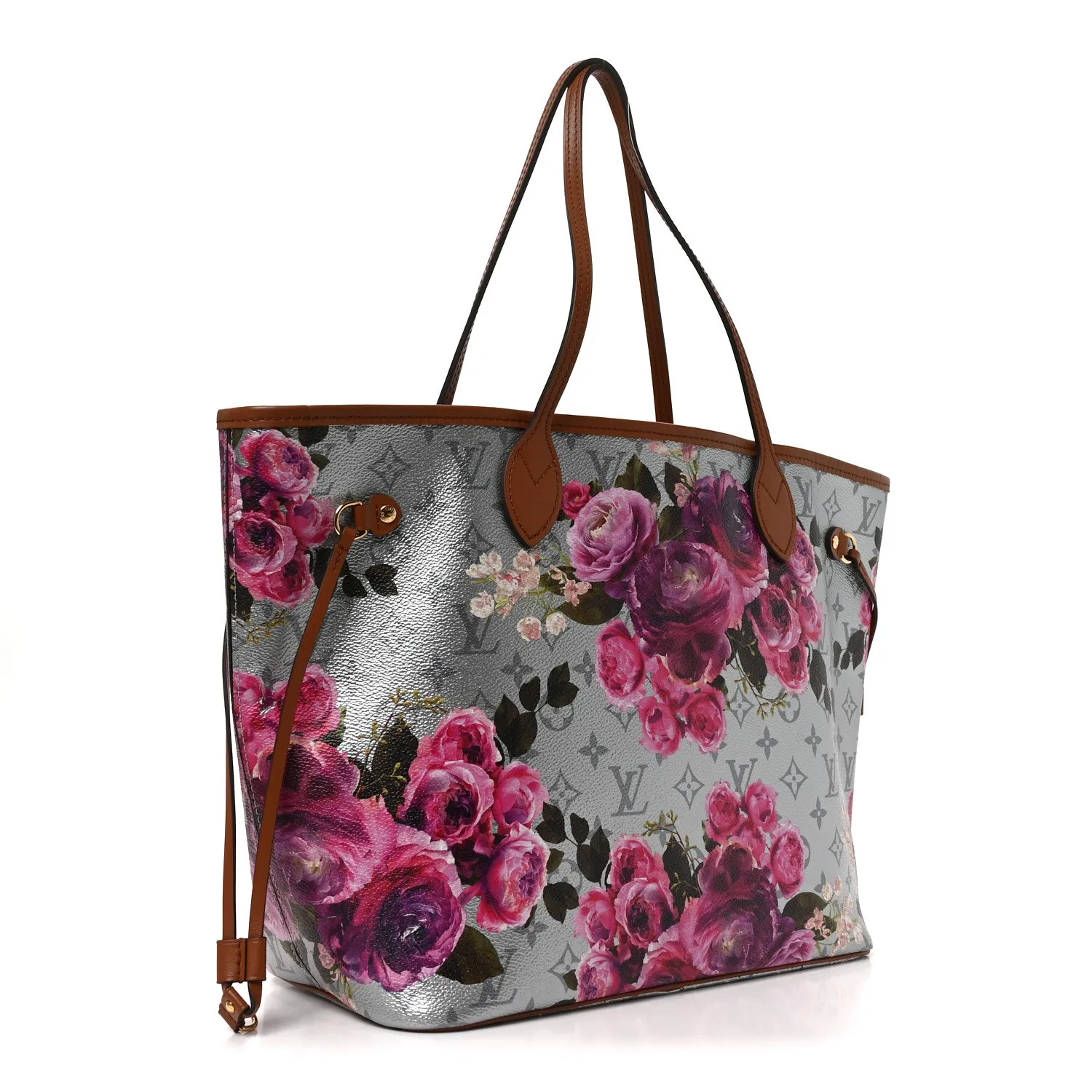 Louis Vuitton Metallic Monogram LV Garden Neverfull MM Silver – Excellent 2022 – photo 4