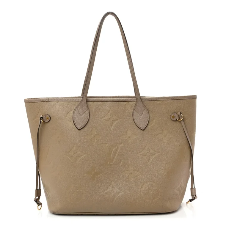 Louis Vuitton Empreinte Monogram Giant Neverfull MM Tourterelle – Very Good 2021 for Sale