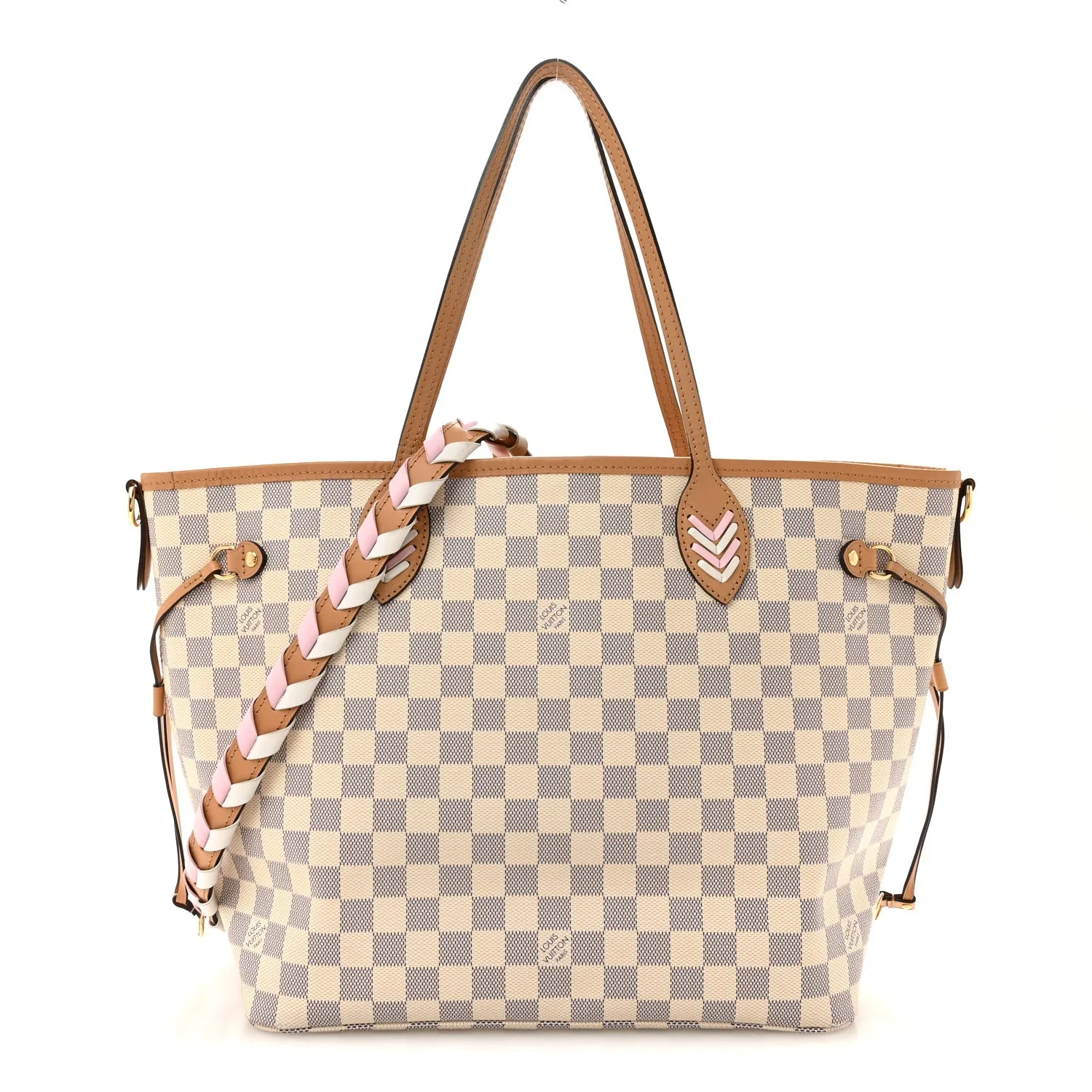 Louis Vuitton Damier Azur Braided Neverfull MM Orange