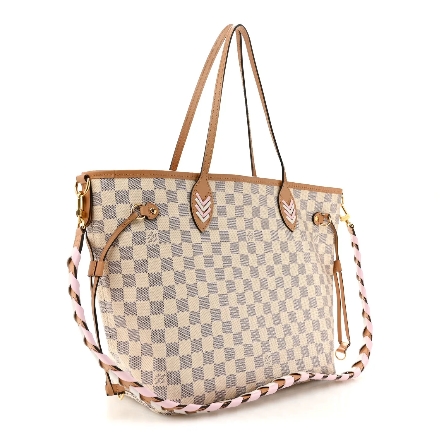 Louis Vuitton Damier Azur Braided Neverfull MM Orange – photo 3