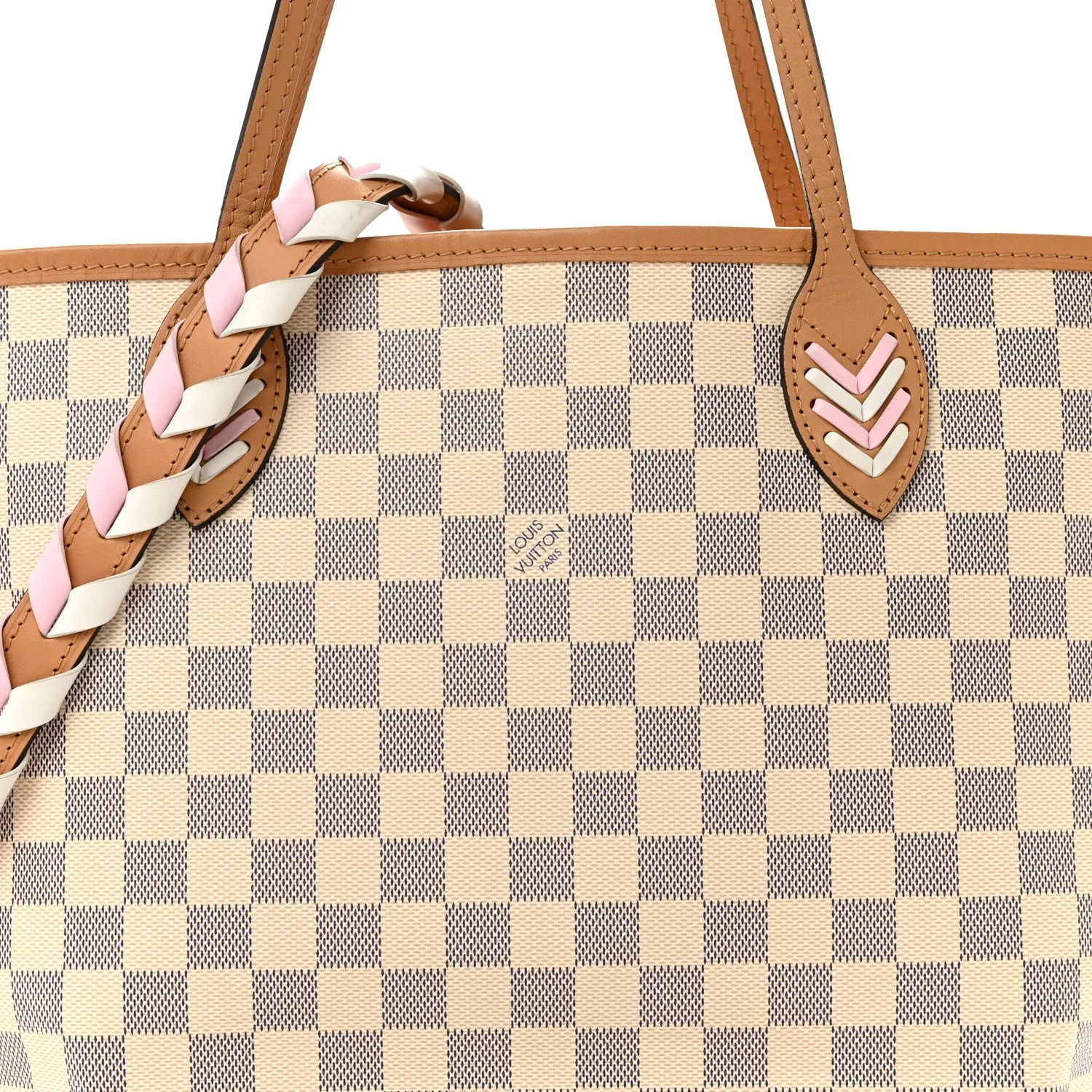 Louis Vuitton Damier Azur Braided Neverfull MM Orange – photo 7